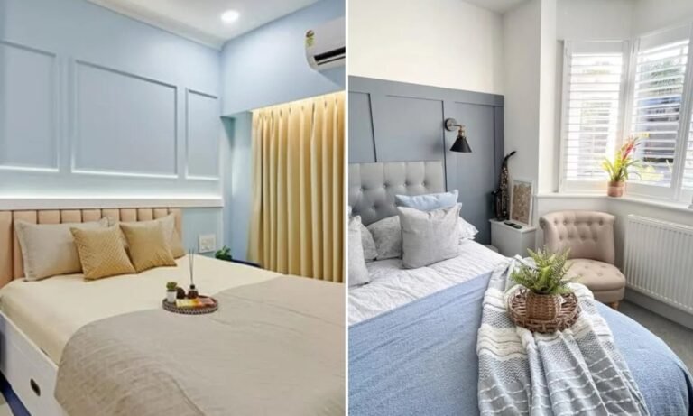 How To Decorate A Bedroom With Light Blue Walls For A Calm And Cozy Look