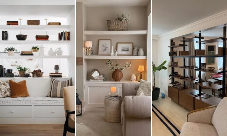 How to Style Open Shelves in a Living Room for a Cozy Modern Look